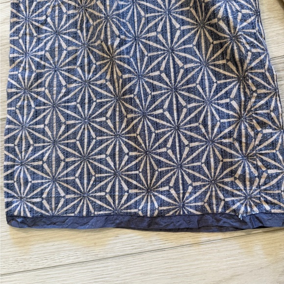 Anthropologie Elevenses Jumpsuit Sz S Priya Blue Starburst Tie Back Wide Leg - Picture 7 of 16